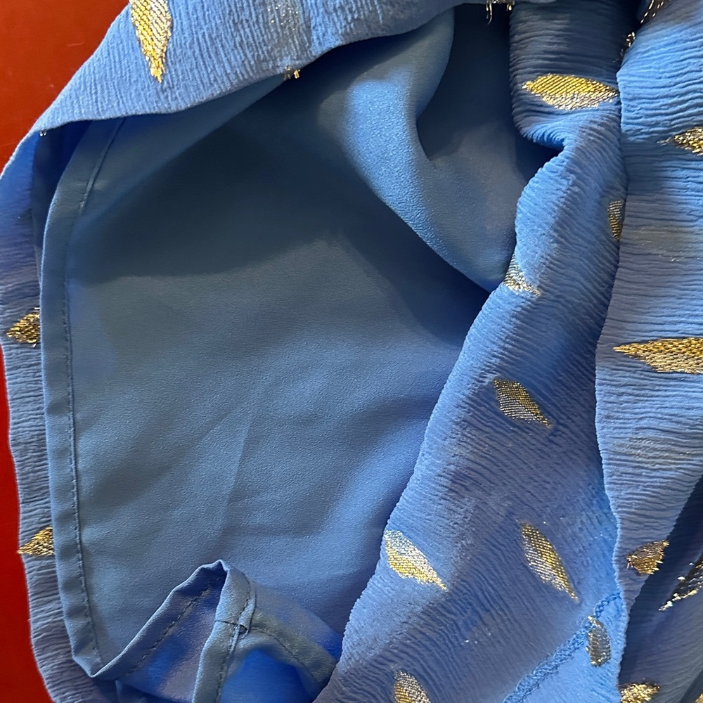 Lilly Pulitzer Blue Metallic-Accent Romper - Picture 4 of 6